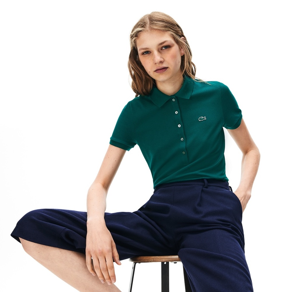 Lacoste Women's Slim Fit Cotton Piqué Polo Shirt